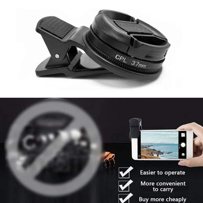 Black 37 mm Clip-On CPL Camera Filter Set - 2 Pieces