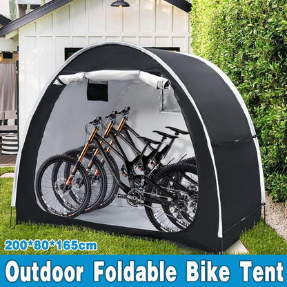 Black Foldable Bicycle Storage Tent 200 x 80 x 165 cm - 1 Piece