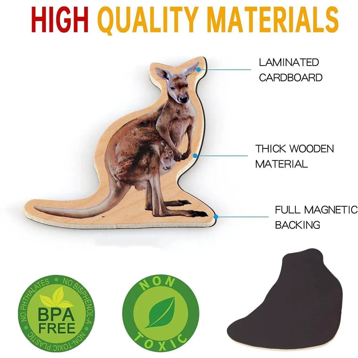 20-Piece Animal Magnet Pack with Carry Storage Box