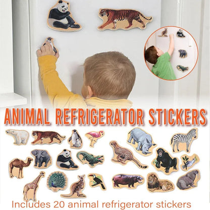 20-Piece Animal Magnet Pack with Carry Storage Box