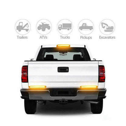 2PCS 15 LED Tail Lights Ultra Slim Trailer Truck Ute Brake Indicator Lamps