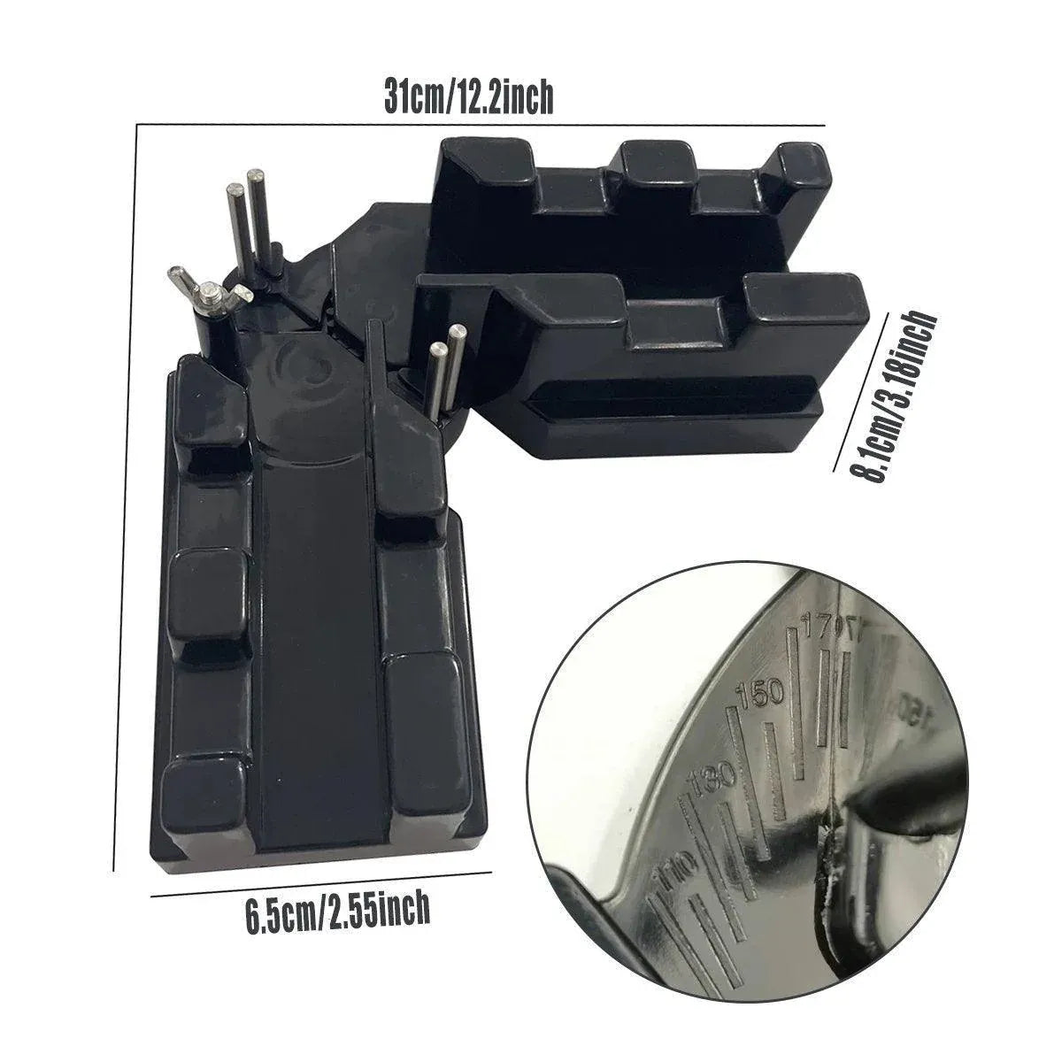 2-in-1 Bevel and Mitre Box Angle Tool with Scale 85-180 Degrees, 1 Piece