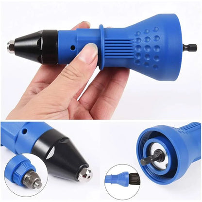 Electric Riveting Set 3pcs Swivel Head Adapter Drill Riveting Tool Heavy Duty