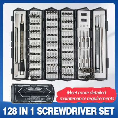 Screwdriver Set 128 in 1 Precision Repair Tool Kit Multi Functional for Home Use