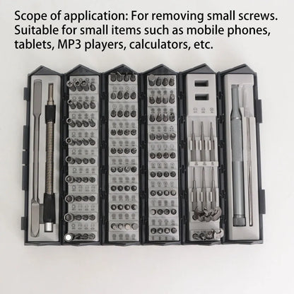 Screwdriver Set 128 in 1 Precision Repair Tool Kit Multi Functional for Home Use