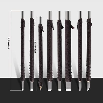 8pcs Seal Engraving Knife Set Engraving Tools Carving Knives for Stone Craft