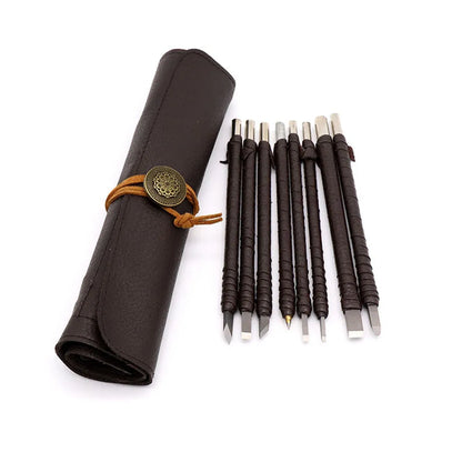 8pcs Seal Engraving Knife Set Engraving Tools Carving Knives for Stone Craft