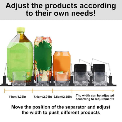 5-Piece Beverage Pusher Lane Set for Fridge and Retail Shelves