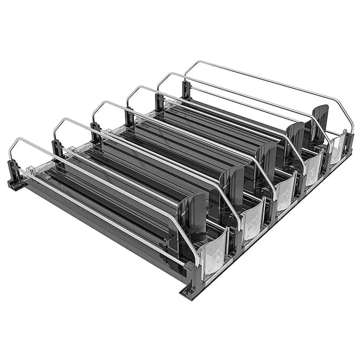 5-Piece Beverage Pusher Lane Set for Fridge and Retail Shelves