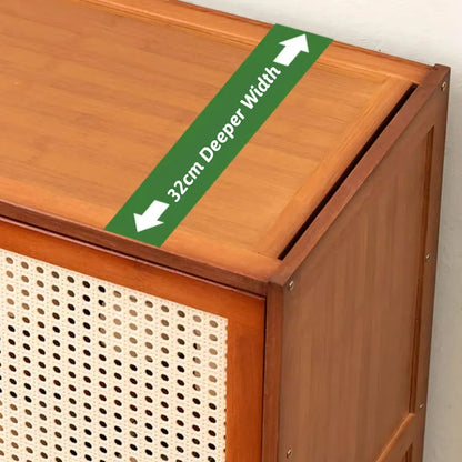 1-Piece Brown Shoe Storage Cabinet, 60 x 32 x 73 cm