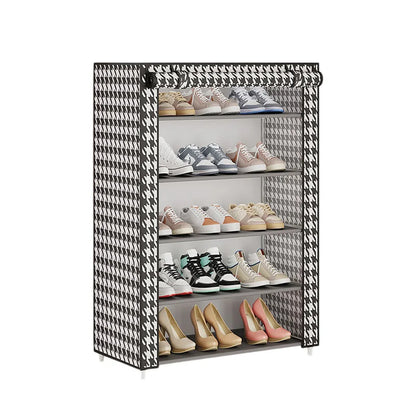 1-Piece Covered Multi-Tier Shoe Storage Rack