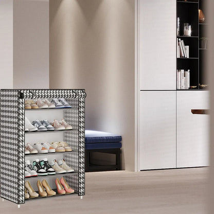 1-Piece Covered Multi-Tier Shoe Storage Rack