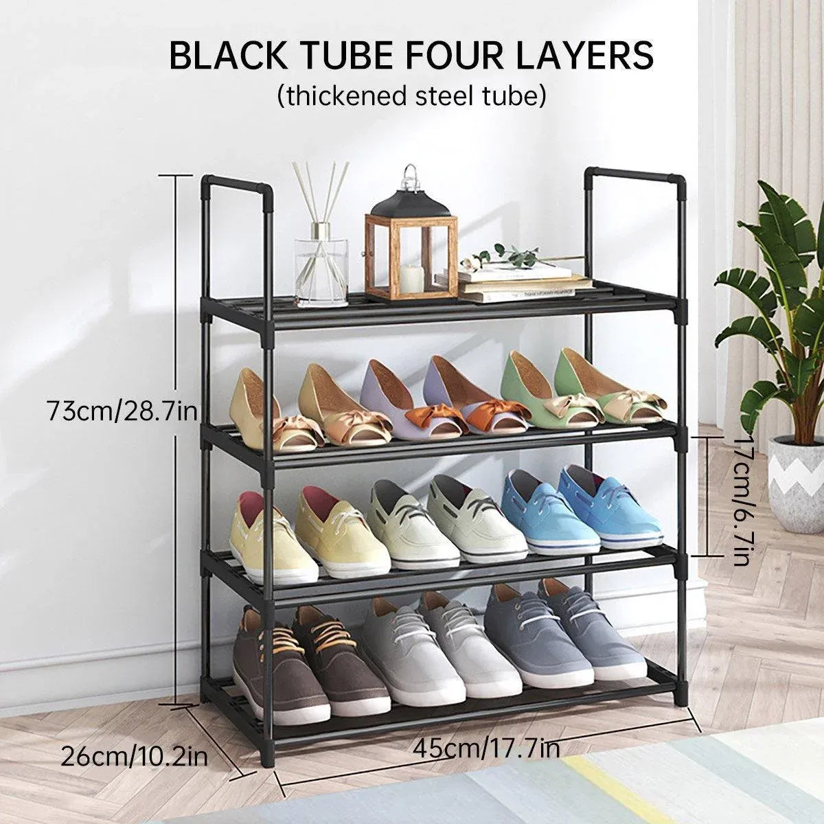 1-Piece 4-Tier Shoe Storage Rack
