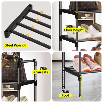 1-Piece 4-Tier Shoe Storage Rack