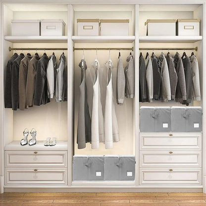 1-Piece Grey 16-Compartment Foldable Shoe Storage Organiser
