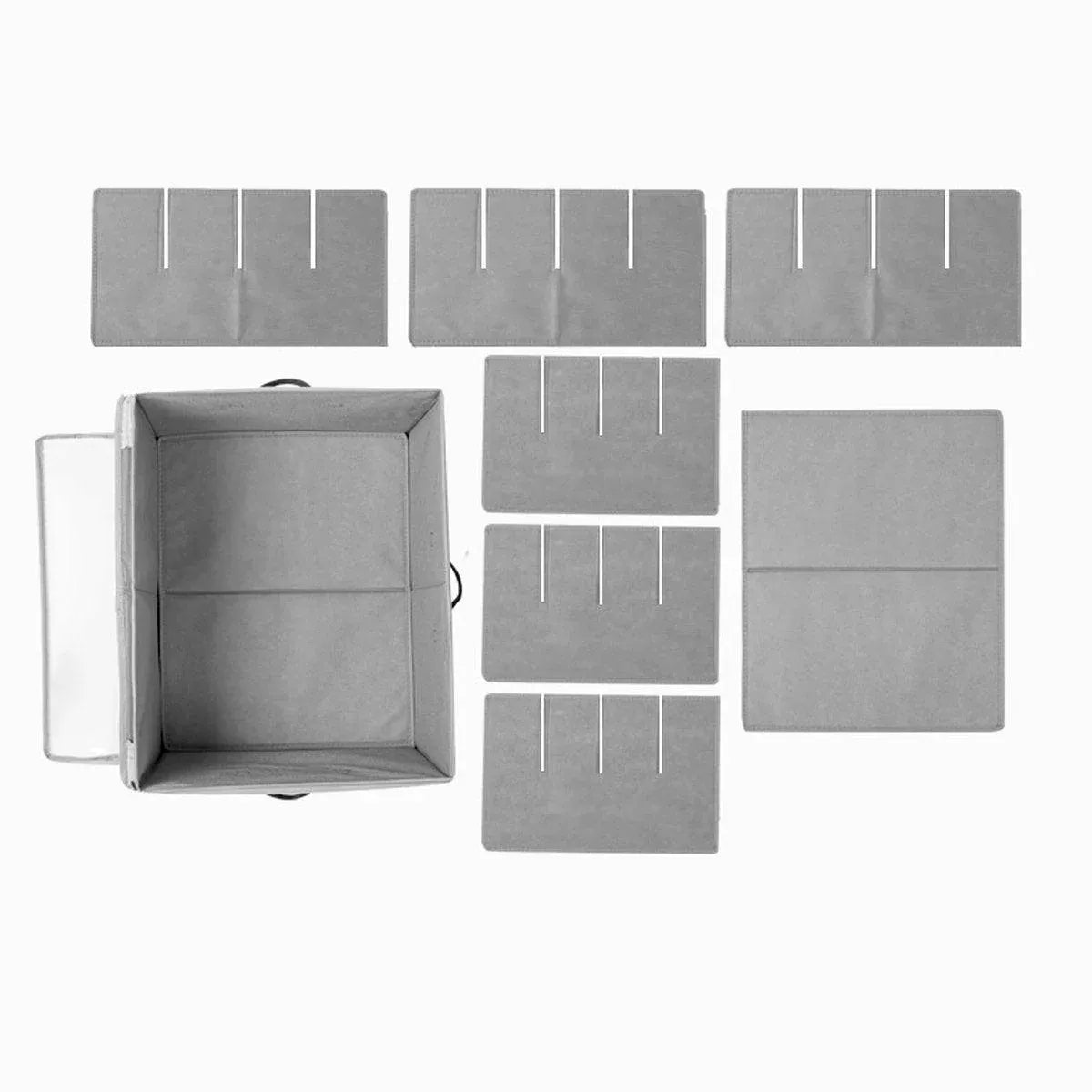 1-Piece Grey 16-Compartment Foldable Shoe Storage Organiser