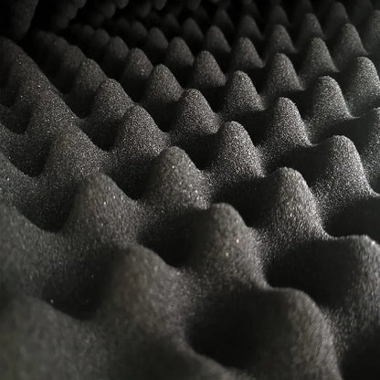 Black Egg-Crate Wall Panel Set 30 x 30 x 3 cm - 20 Pieces