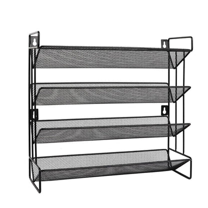 Black Four-Tier Spice Rack 34 x 11 x 32 cm - 1 Piece