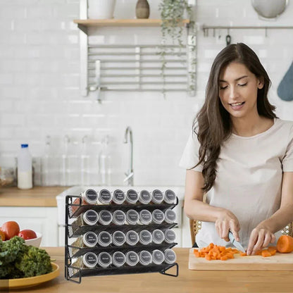 Black Four-Tier Spice Rack 34 x 11 x 32 cm - 1 Piece