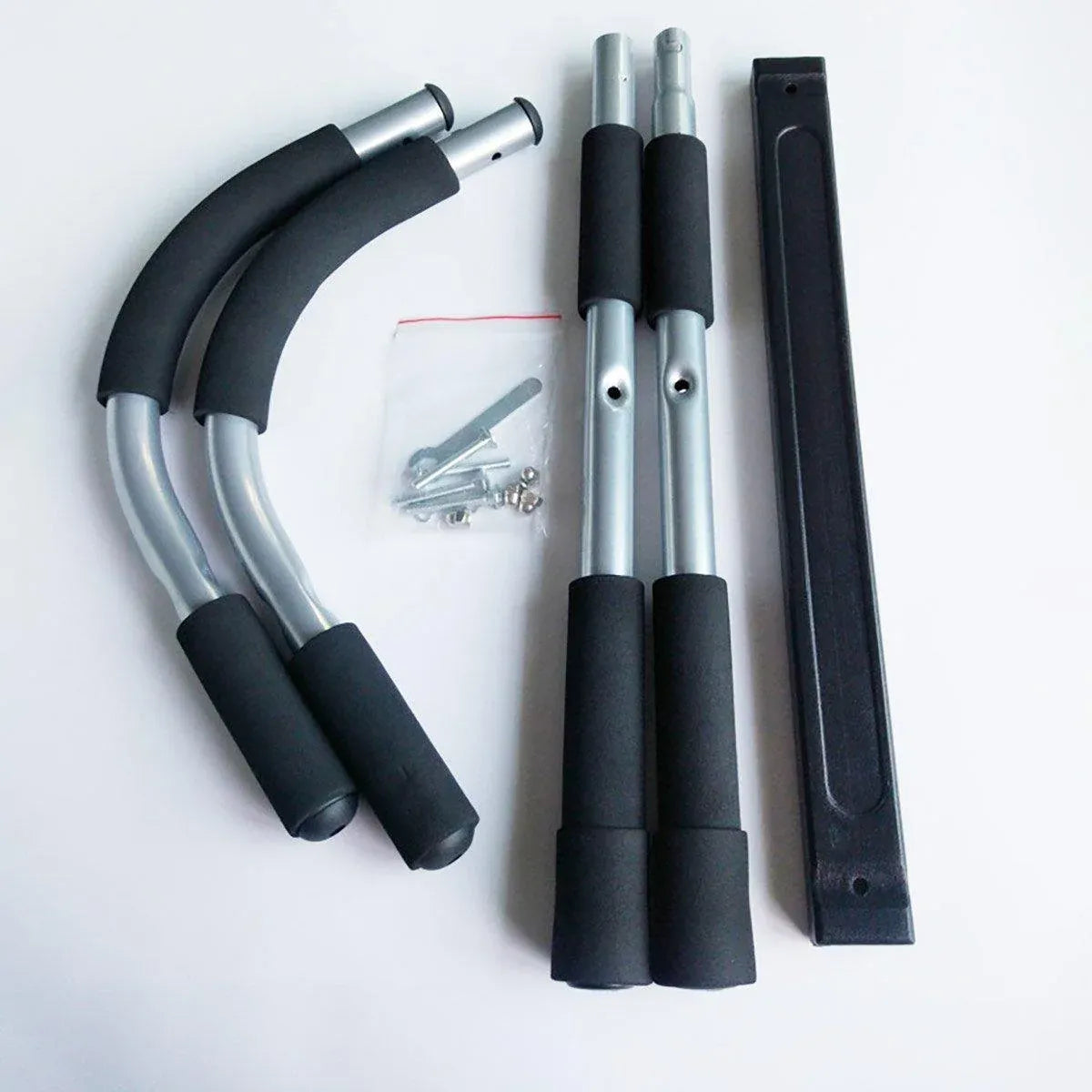 1-Piece Black and Silver Doorway Pull-Up Bar