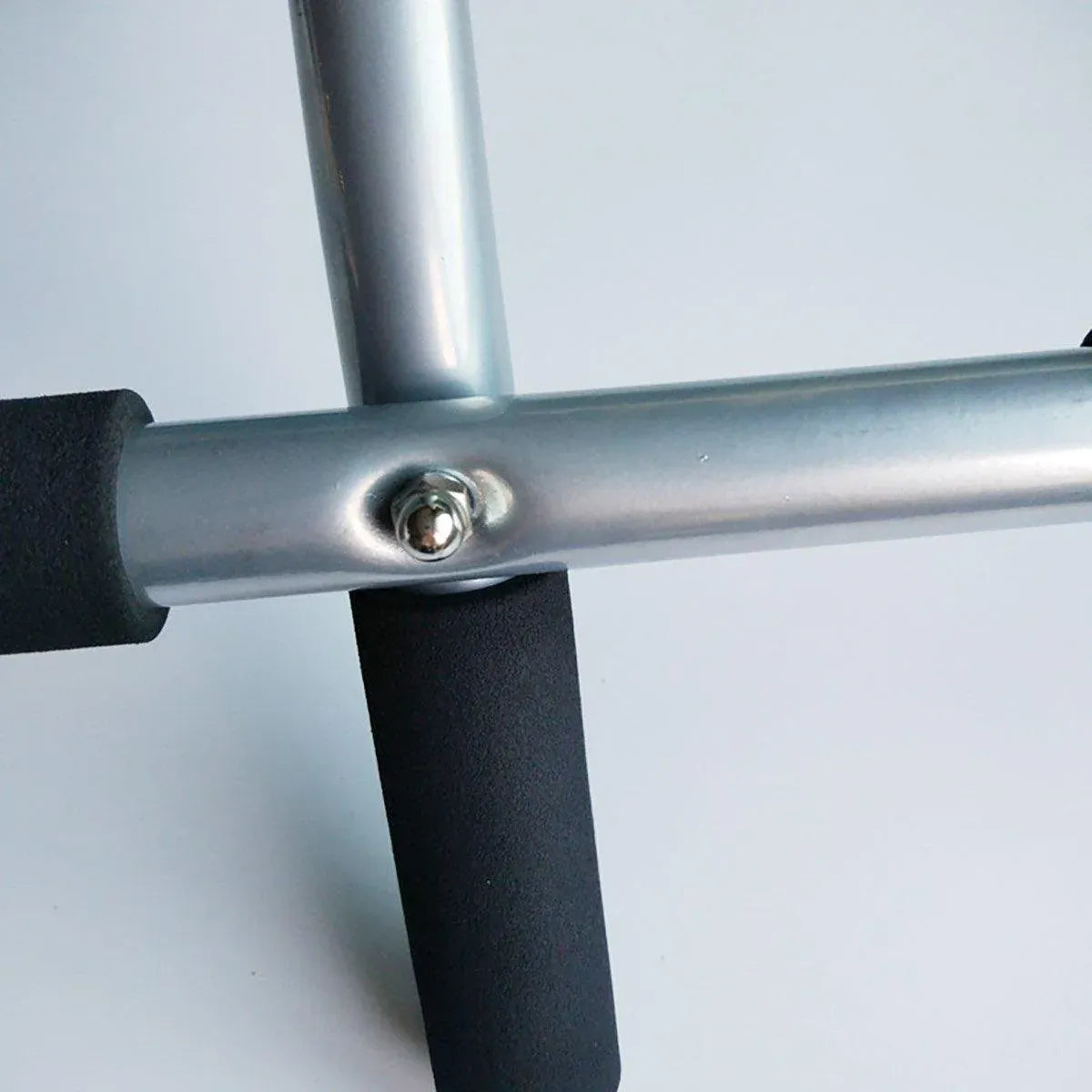 1-Piece Black and Silver Doorway Pull-Up Bar
