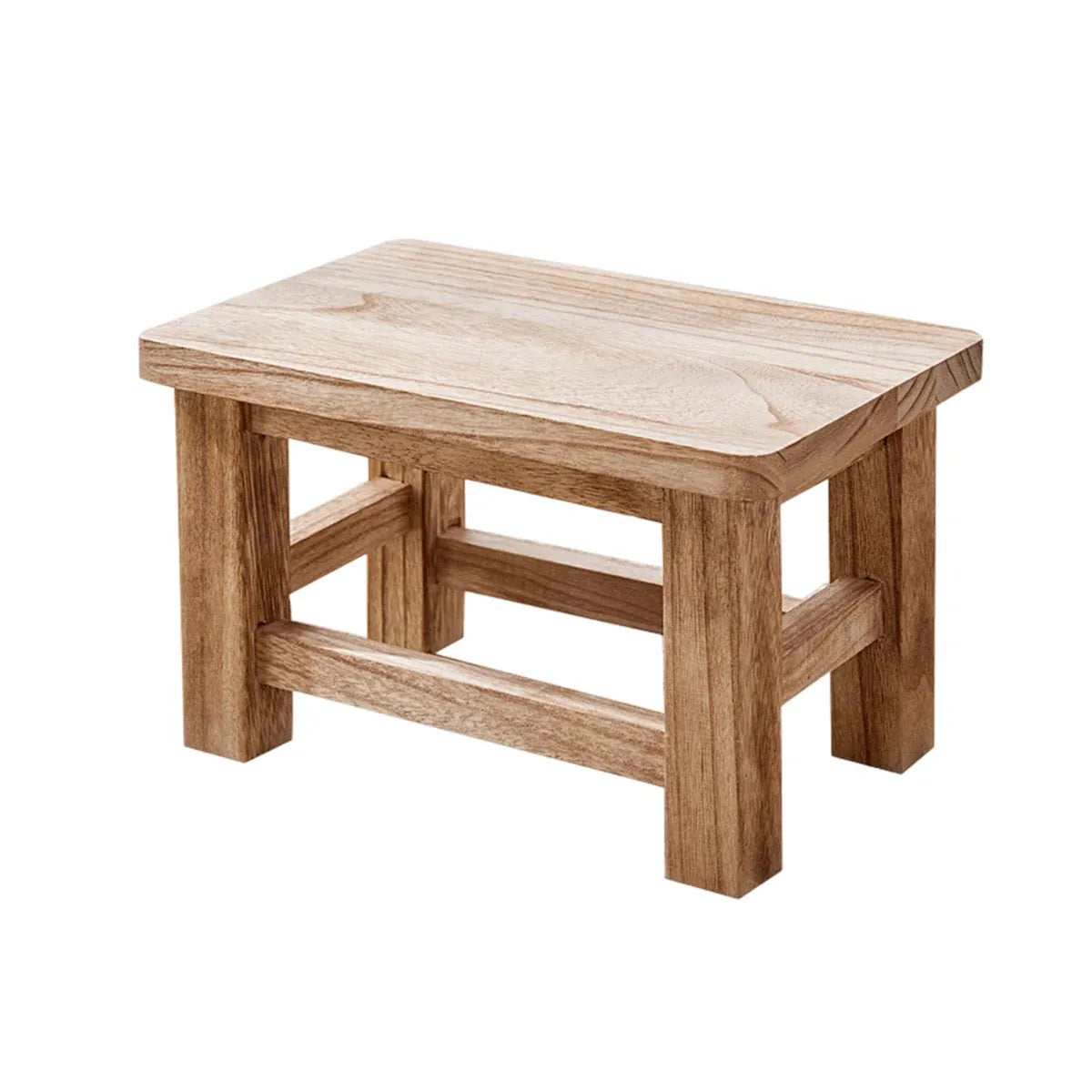 Solid Wood Small Bench Living Room Low Stool Shoe Bench Sturdy Space Saving