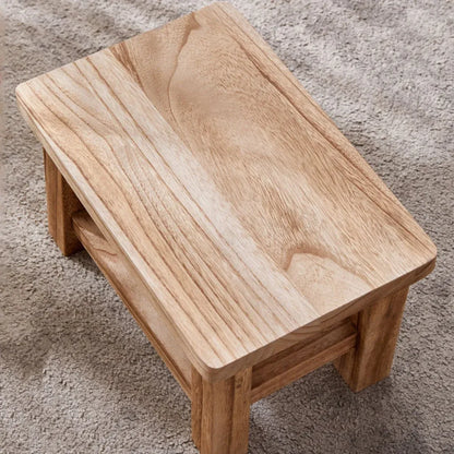 Solid Wood Small Bench Living Room Low Stool Shoe Bench Sturdy Space Saving
