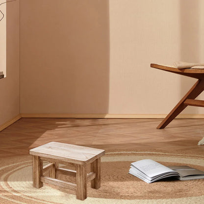 Solid Wood Small Bench Living Room Low Stool Shoe Bench Sturdy Space Saving