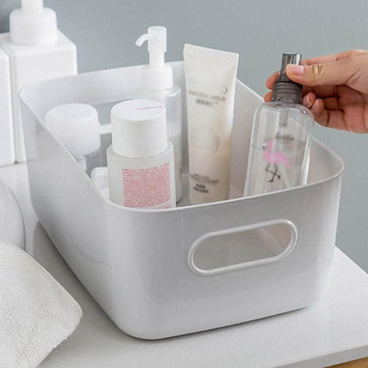 10-Piece White Plastic Storage Basket Set