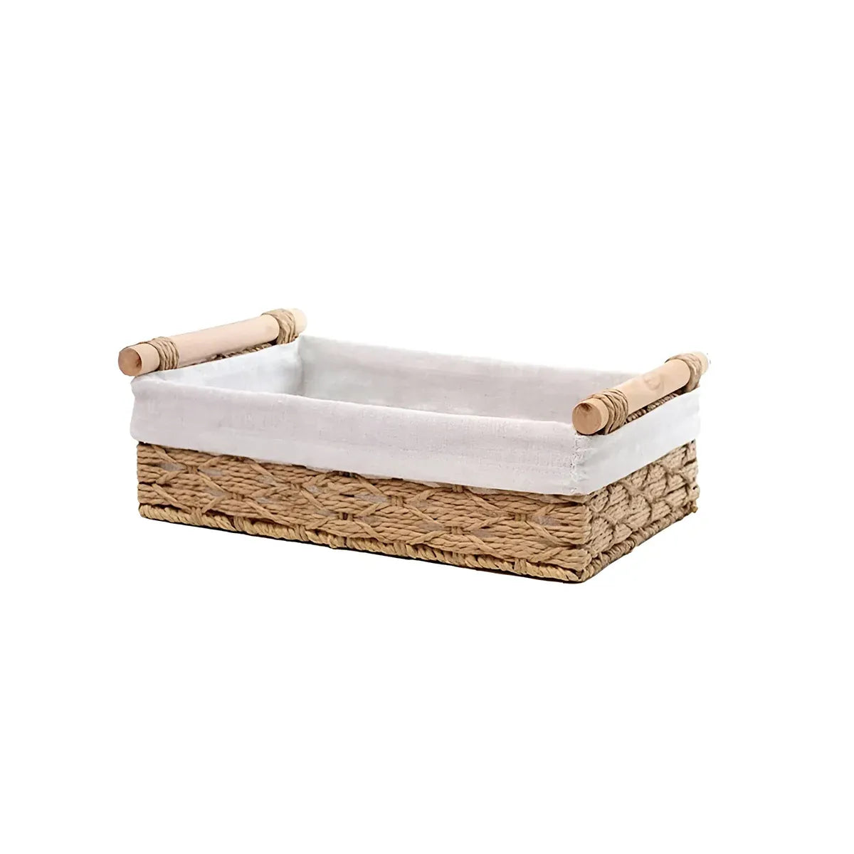 Desktop Storage Basket Storage Box Organization Basket Home Office Organizer - Beige