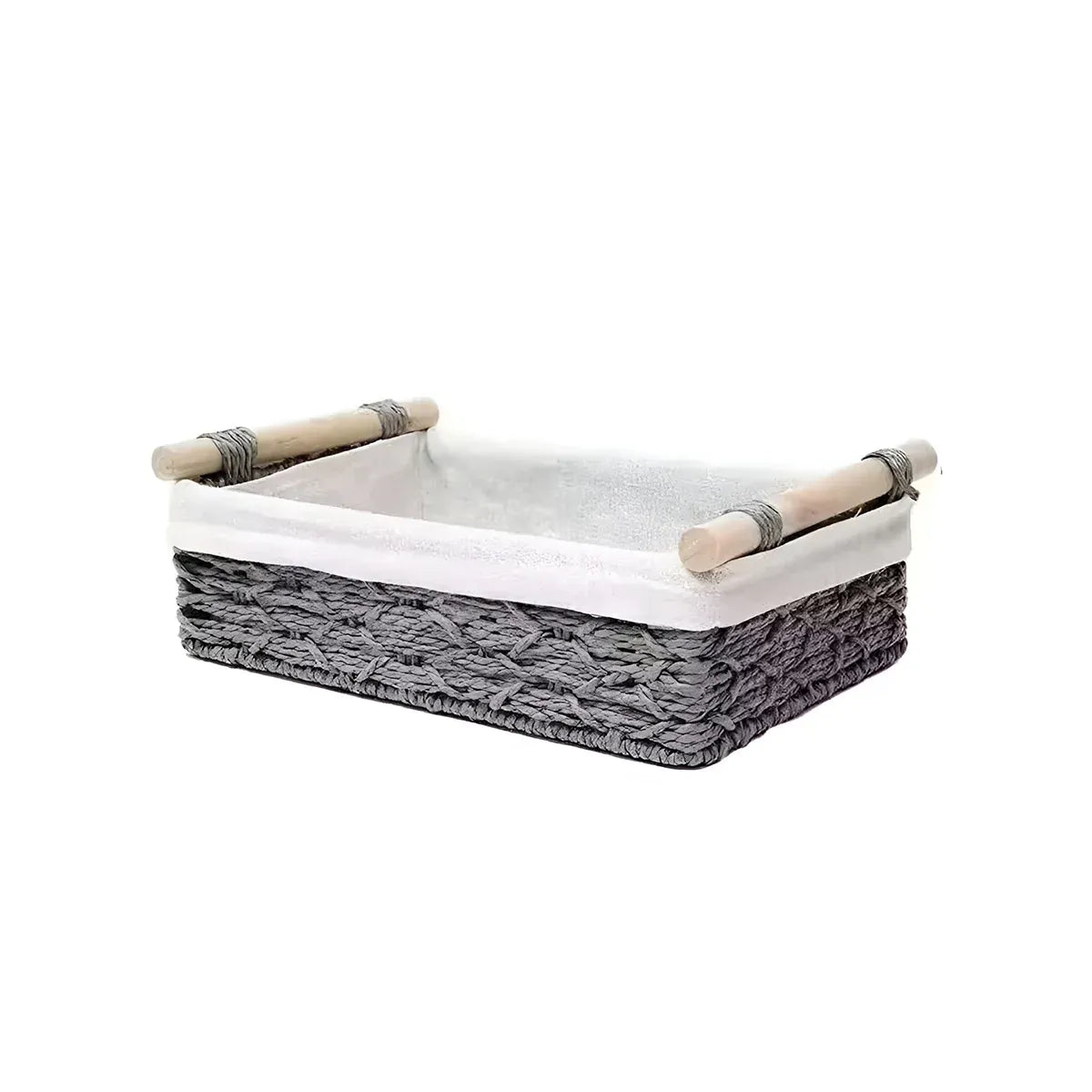 Desktop Storage Basket Storage Box Organization Basket Home Office Organizer - Grey