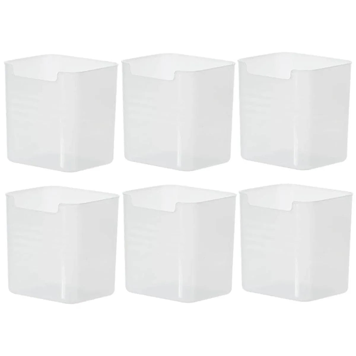 6-Piece Clear Fridge Storage Box Set