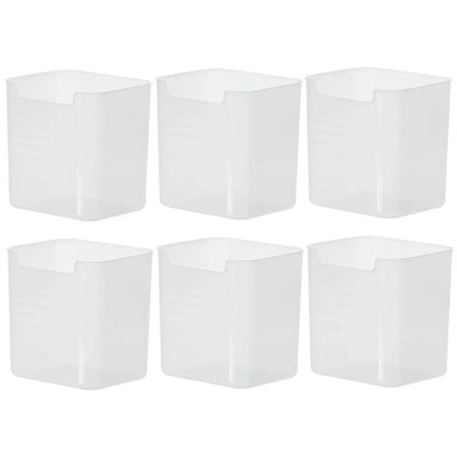 6-Piece Clear Fridge Storage Box Set