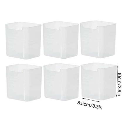 6-Piece Clear Fridge Storage Box Set