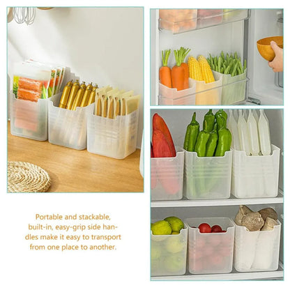 6-Piece Clear Fridge Storage Box Set