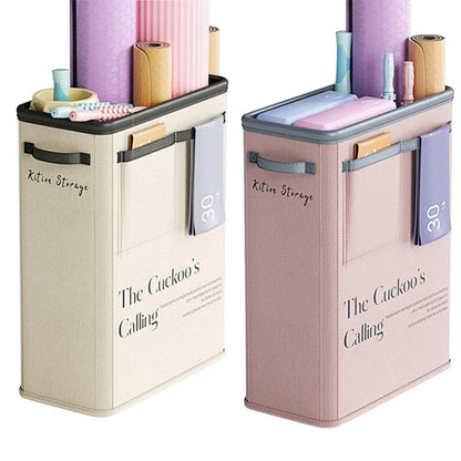 Yoga Mat Storage Box Home Sports Equipment Organiser Basket for Yoga Accessories - Pink