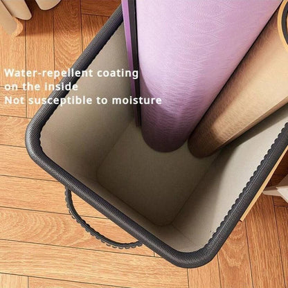 Yoga Mat Storage Box Home Sports Equipment Organiser Basket for Yoga Accessories - Pink