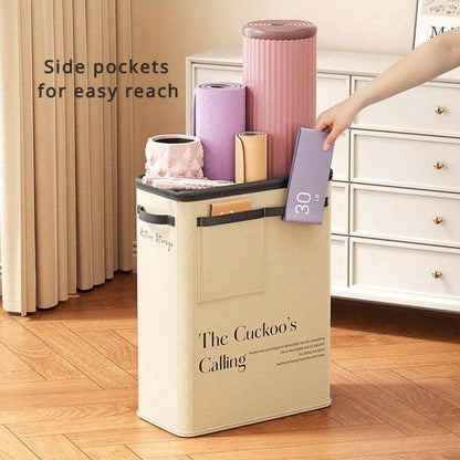 Yoga Mat Storage Box Home Sports Equipment Organiser Basket for Yoga Accessories - Pink
