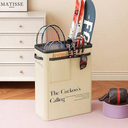 Yoga Mat Storage Box Home Sports Equipment Organiser Basket for Yoga Accessories - Pink