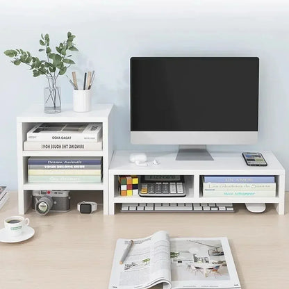Home Office Computer Monitor Riser Stand Office Desk Storage Shelf Multi Layer