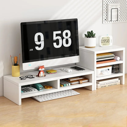 Home Office Computer Monitor Riser Stand Office Desk Storage Shelf Multi Layer