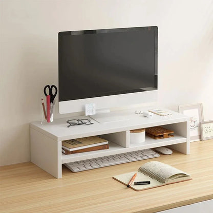 Home Office Computer Monitor Riser Stand Office Desk Storage Shelf Multi Layer