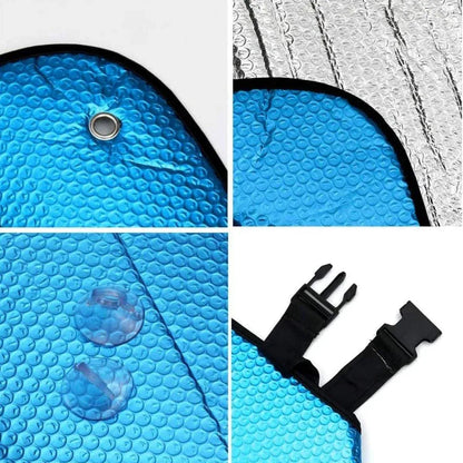 1-Piece Blue 145 x 69 cm Folding Windscreen Sunshade