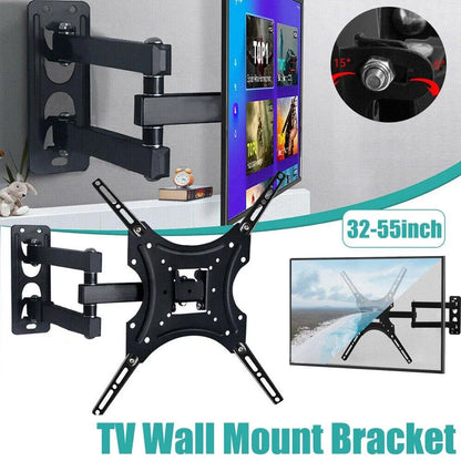 TV Wall Mount Bracket for 32-55 Inch TVs Tilt and Swivel, 1 Piece
