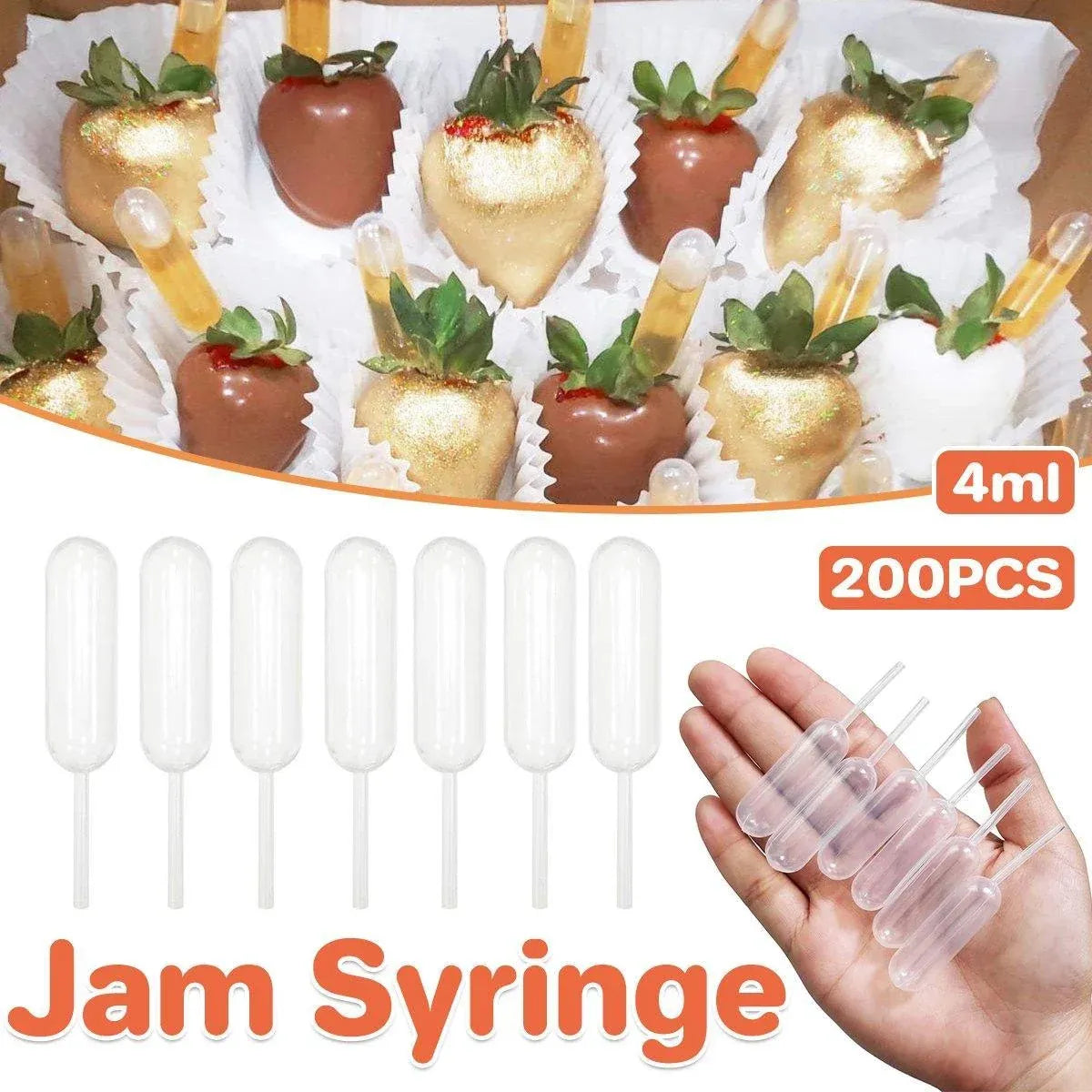 200-Piece 4 mL Clear Dessert Dropper Set