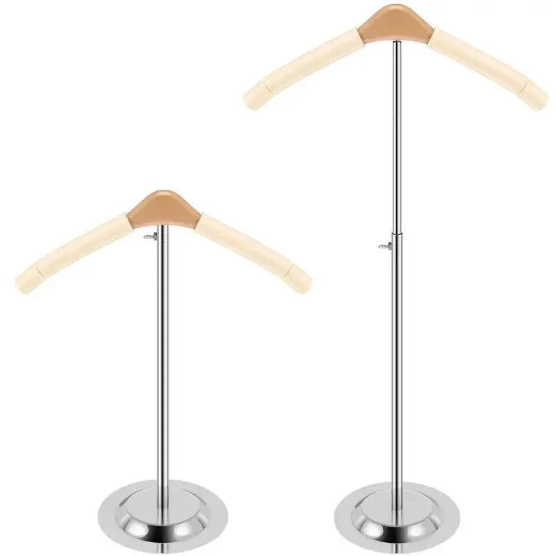 1-Piece Beige Adjustable T-Shaped Garment Display Stand