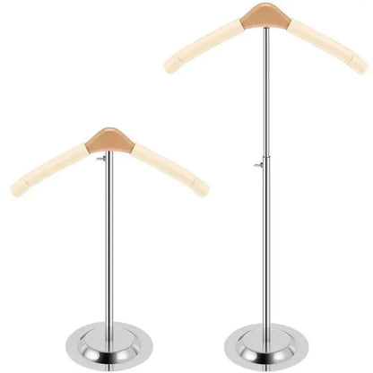 1-Piece Beige Adjustable T-Shaped Garment Display Stand