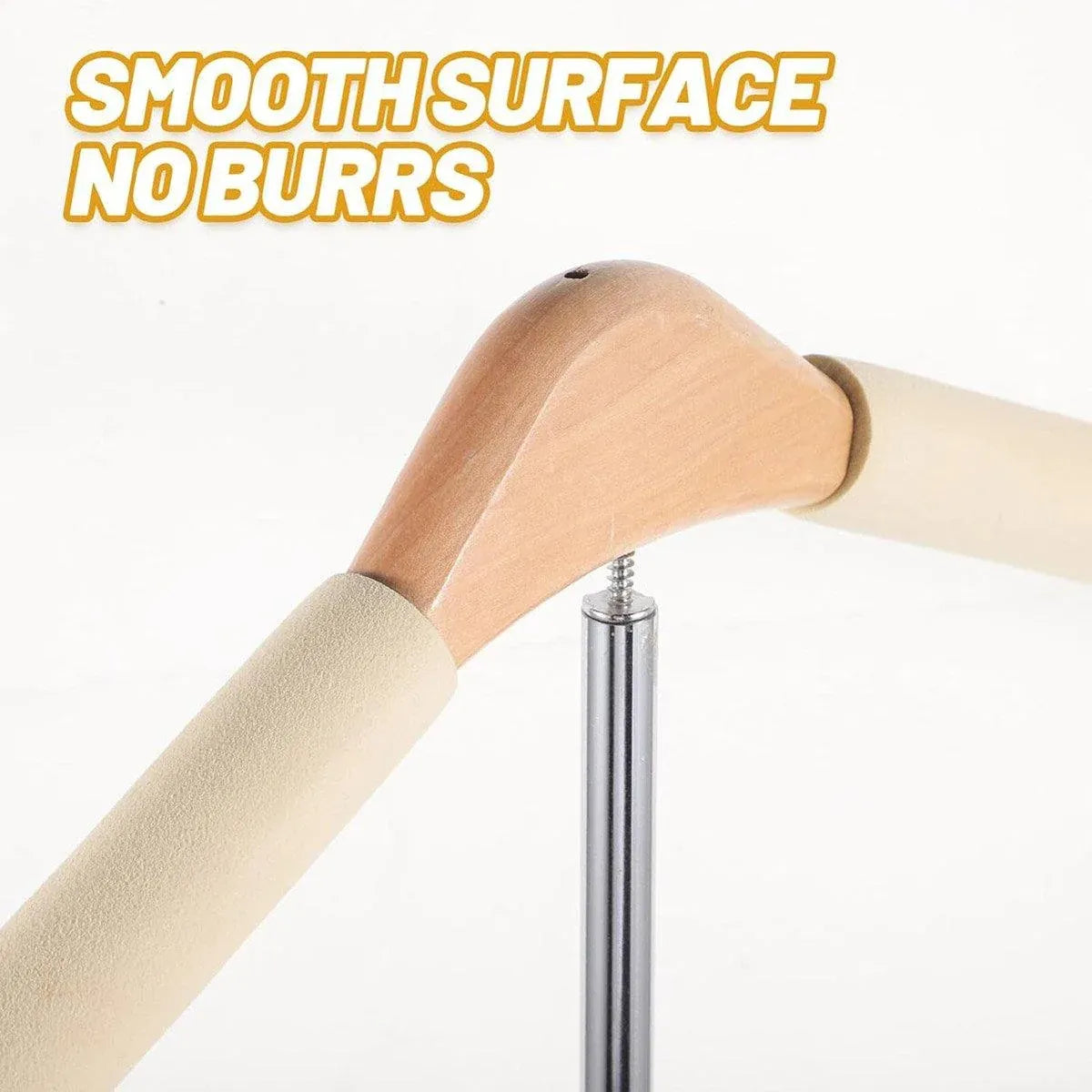 1-Piece Beige Adjustable T-Shaped Garment Display Stand