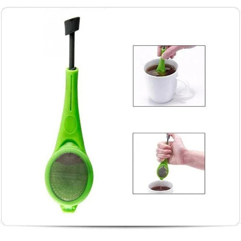 Tea Infuser Loose Tea Leaf Strainer Silicone Filter Diffuser Herbal Spice Reuse