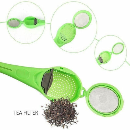 Tea Infuser Loose Tea Leaf Strainer Silicone Filter Diffuser Herbal Spice Reuse